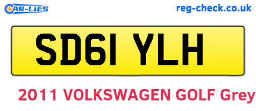 SD61YLH are the vehicle registration plates.