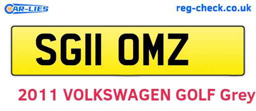 SG11OMZ are the vehicle registration plates.