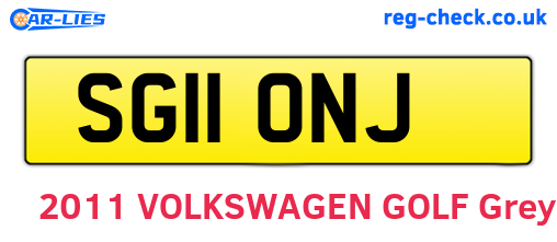 SG11ONJ are the vehicle registration plates.