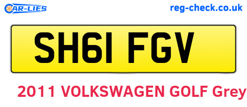 SH61FGV are the vehicle registration plates.