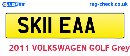 SK11EAA are the vehicle registration plates.