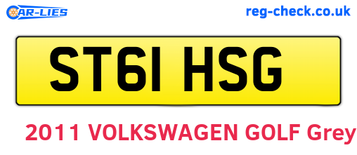 ST61HSG are the vehicle registration plates.