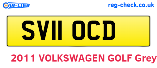 SV11OCD are the vehicle registration plates.