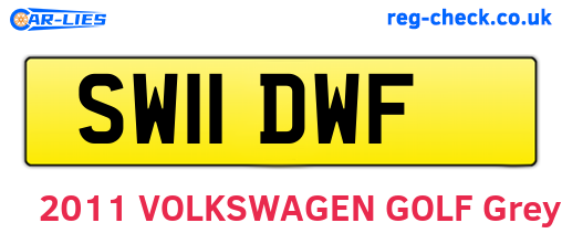 SW11DWF are the vehicle registration plates.