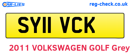 SY11VCK are the vehicle registration plates.