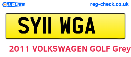 SY11WGA are the vehicle registration plates.
