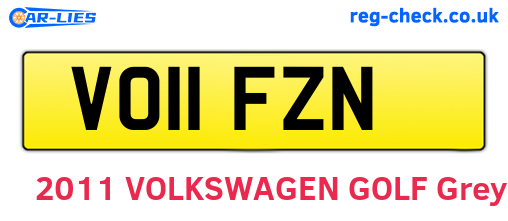 VO11FZN are the vehicle registration plates.