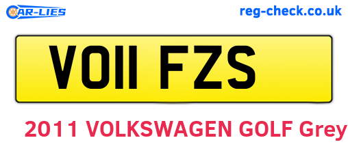 VO11FZS are the vehicle registration plates.