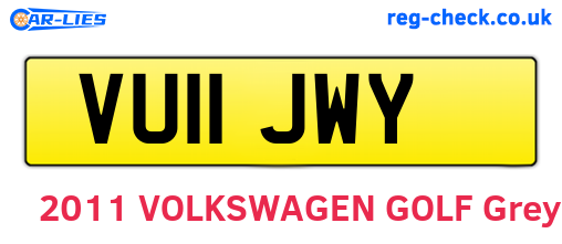 VU11JWY are the vehicle registration plates.