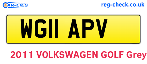 WG11APV are the vehicle registration plates.