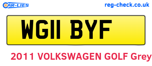 WG11BYF are the vehicle registration plates.