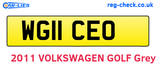 WG11CEO are the vehicle registration plates.