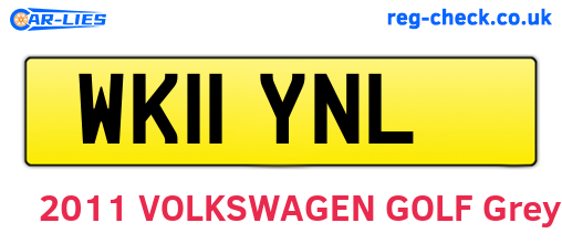 WK11YNL are the vehicle registration plates.