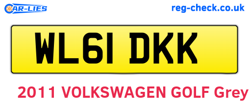 WL61DKK are the vehicle registration plates.