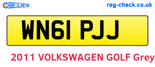WN61PJJ are the vehicle registration plates.