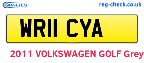 WR11CYA are the vehicle registration plates.