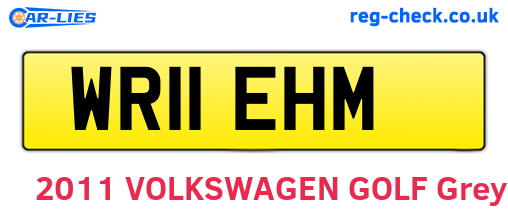 WR11EHM are the vehicle registration plates.