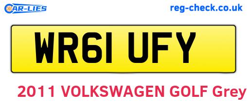 WR61UFY are the vehicle registration plates.