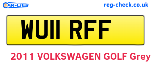 WU11RFF are the vehicle registration plates.