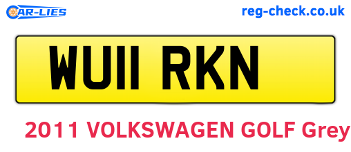 WU11RKN are the vehicle registration plates.
