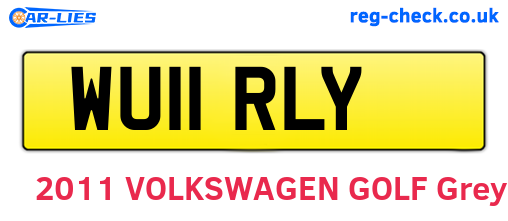 WU11RLY are the vehicle registration plates.