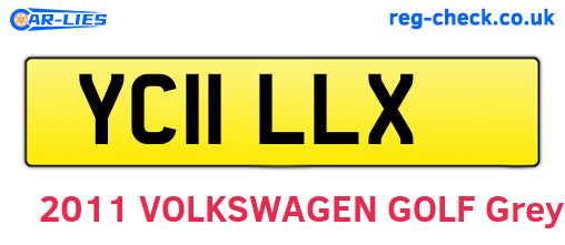 YC11LLX are the vehicle registration plates.