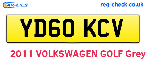 YD60KCV are the vehicle registration plates.