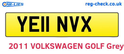 YE11NVX are the vehicle registration plates.