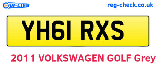 YH61RXS are the vehicle registration plates.