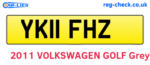 YK11FHZ are the vehicle registration plates.