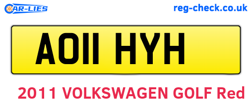 AO11HYH are the vehicle registration plates.