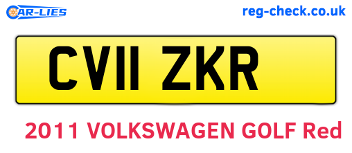 CV11ZKR are the vehicle registration plates.