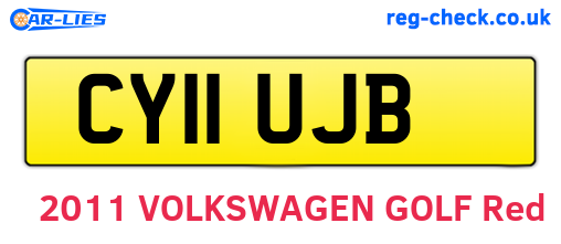CY11UJB are the vehicle registration plates.