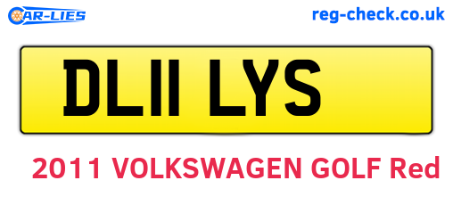 DL11LYS are the vehicle registration plates.