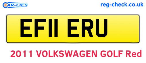 EF11ERU are the vehicle registration plates.