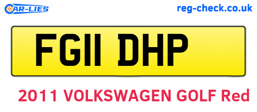FG11DHP are the vehicle registration plates.