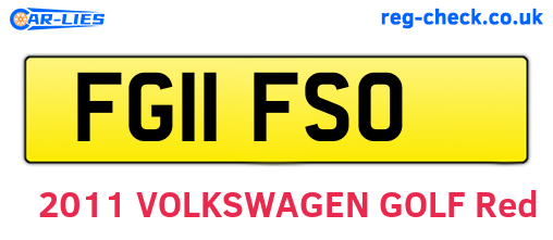 FG11FSO are the vehicle registration plates.