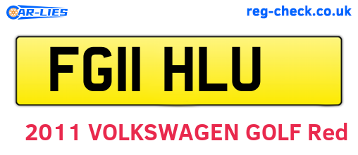 FG11HLU are the vehicle registration plates.
