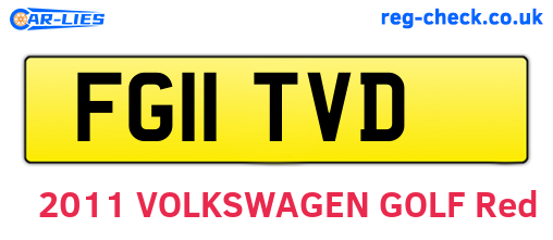 FG11TVD are the vehicle registration plates.