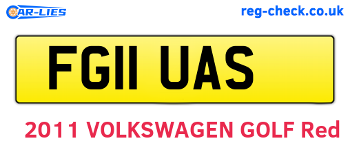 FG11UAS are the vehicle registration plates.