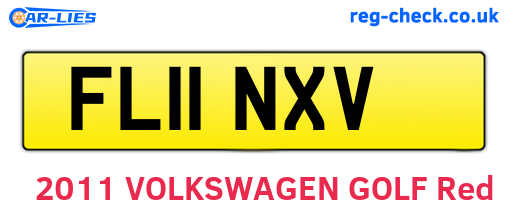 FL11NXV are the vehicle registration plates.