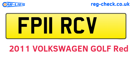 FP11RCV are the vehicle registration plates.