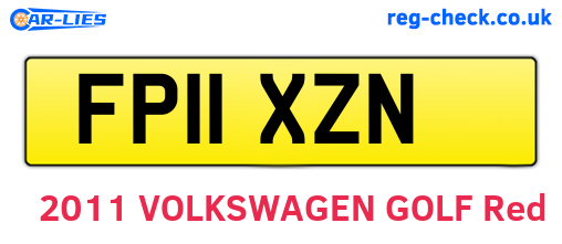 FP11XZN are the vehicle registration plates.