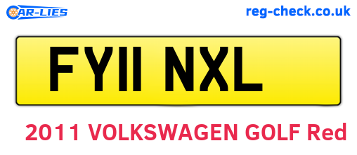 FY11NXL are the vehicle registration plates.