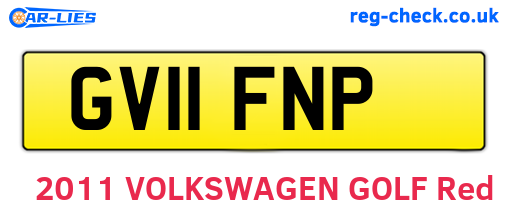 GV11FNP are the vehicle registration plates.