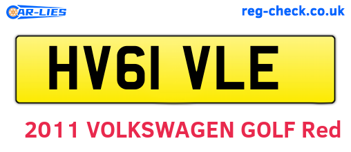 HV61VLE are the vehicle registration plates.