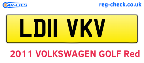 LD11VKV are the vehicle registration plates.