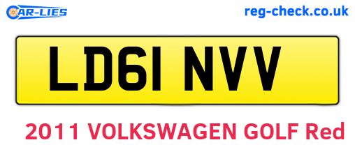 LD61NVV are the vehicle registration plates.