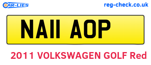 NA11AOP are the vehicle registration plates.