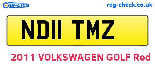 ND11TMZ are the vehicle registration plates.